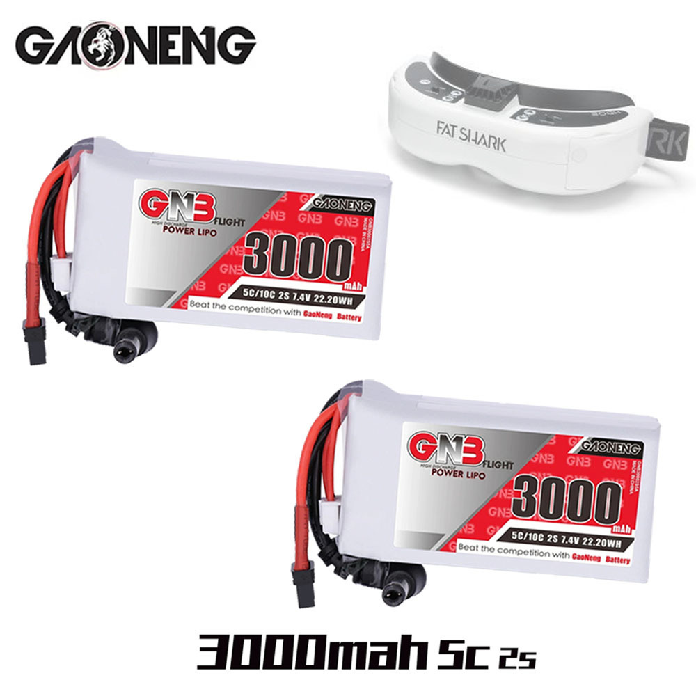 Skyzone Sky04X Pro Oled Fpv Goggles - GNB 2S 7.4V 3000mAh 5C/10C Lipo