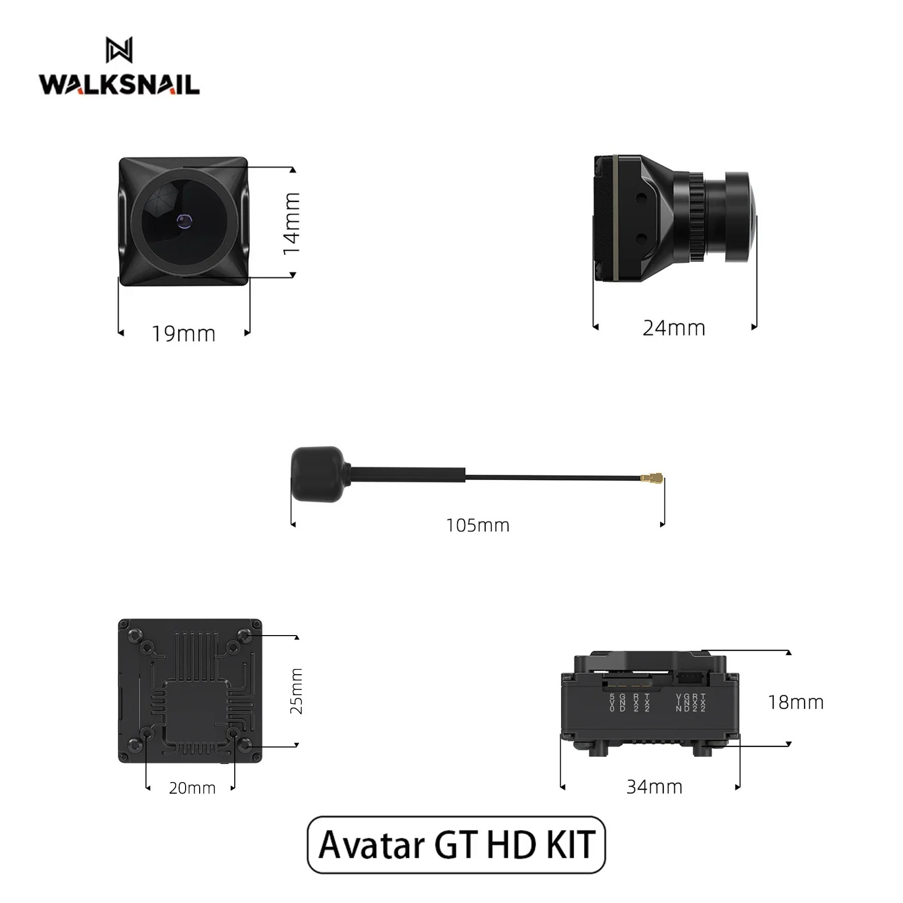 Walksnail Avatar GT HD KIT 2W  - Walksnail Avatar Gt Kit 2W Vtx ulasan dan harga