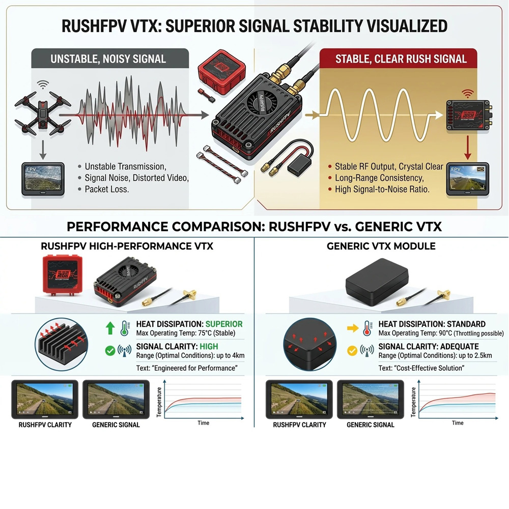 RUSHFPV RUSH MAX SOLO 2.5W / T - Rushfpv Rush Max Solo 5.8G 2.5W Vtx ulasan dan harga